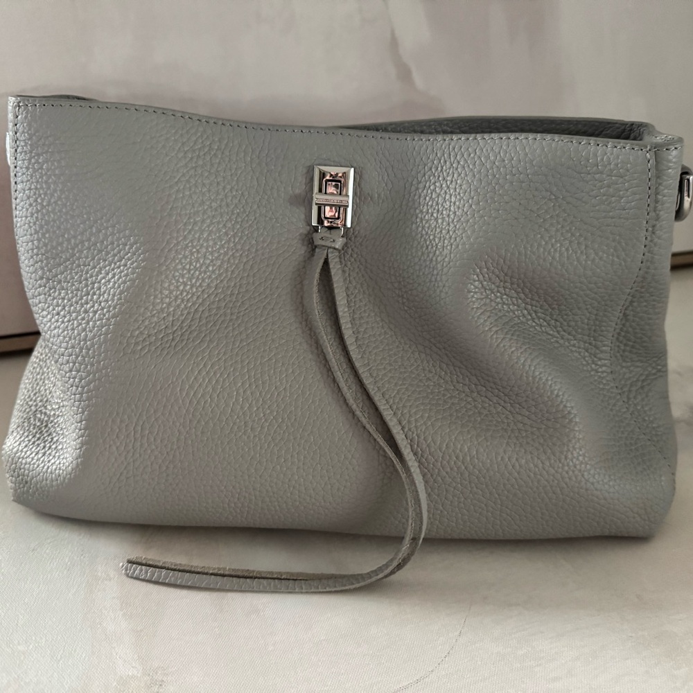 Rebecca Minkoff Darren East/West Leather Shoulder Bag in Dove Gray - Picture 3 of 16